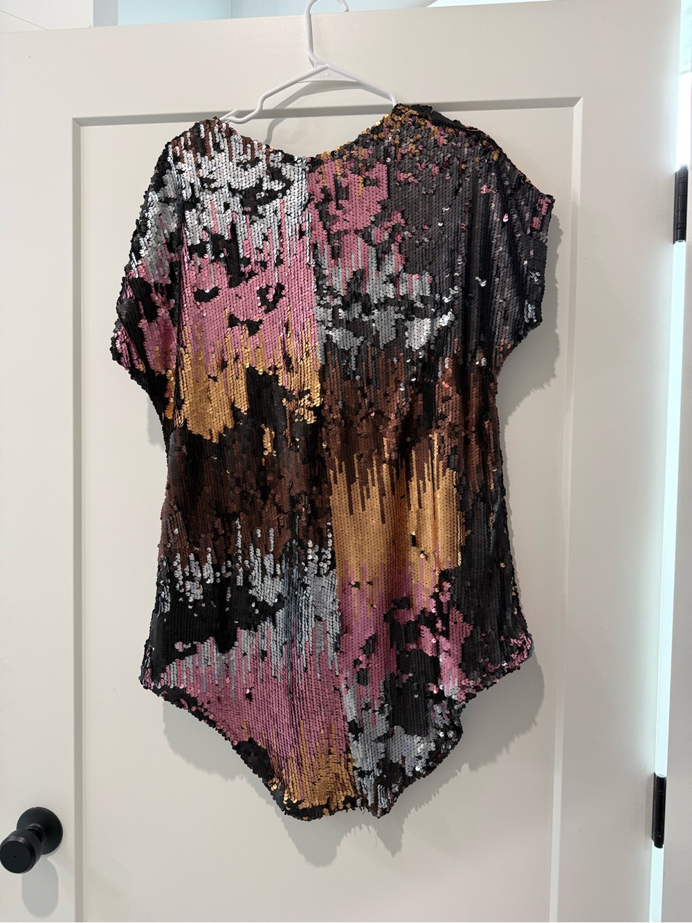 Sequin Ombre Dress in Pink, Gold & Black